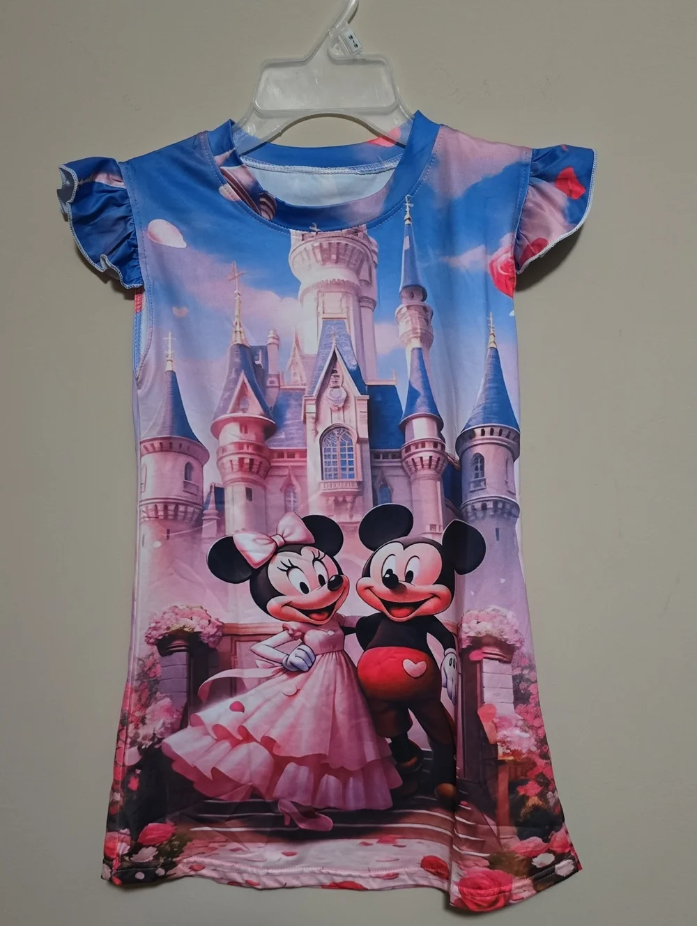 Minnie & Mickey Castle Graphic Nightgown - Pink Blue